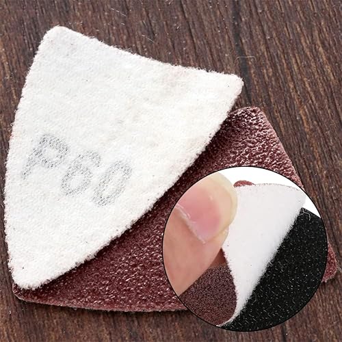 Miniatura 4 de 200 piezas de almohadillas de lijado para dedos, papel de lija para dedos con gancho y bucle para herramienta multifunción oscilante para dedos,