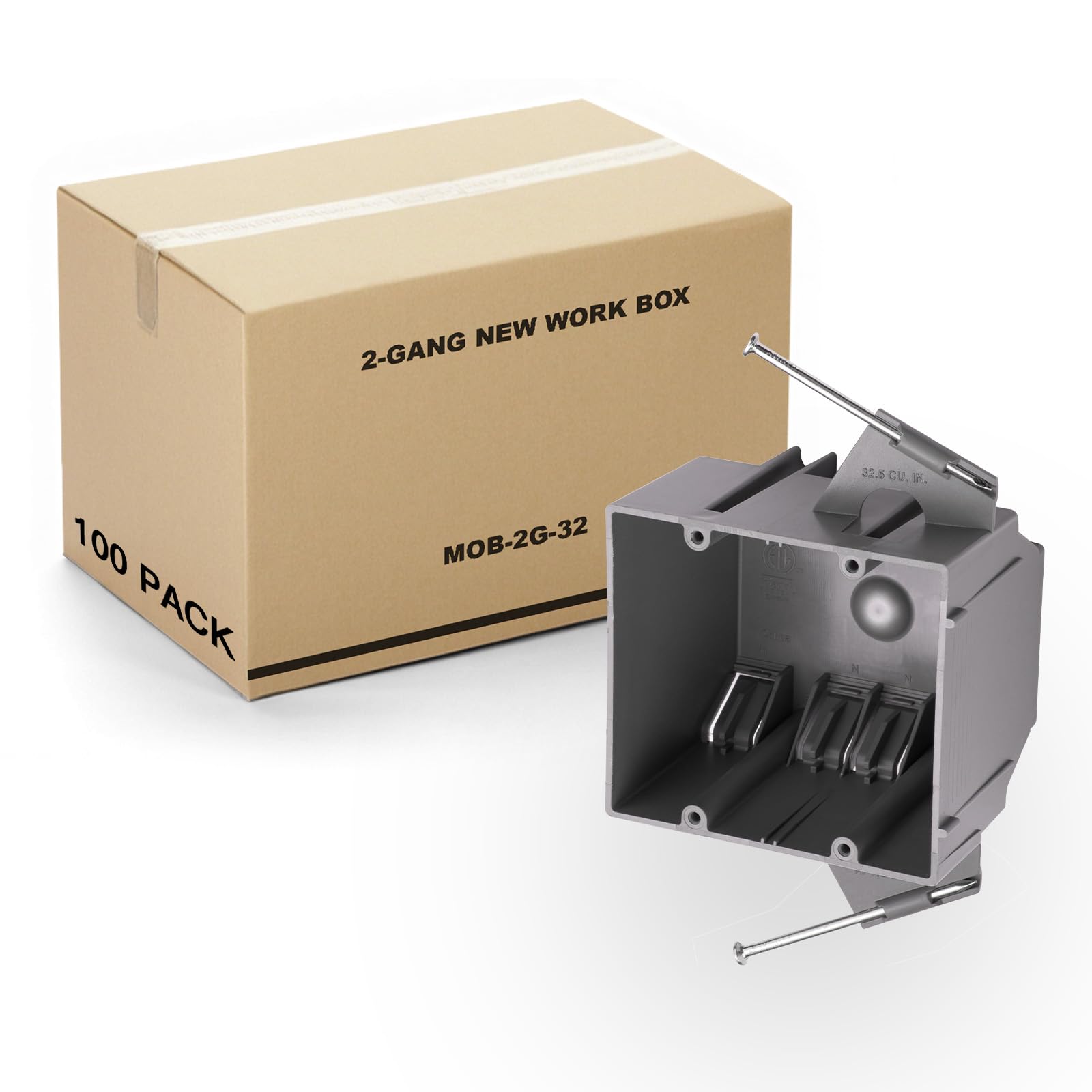 1-Gang PVC Electrical Boxes - 50 Pack, UL Listed -11