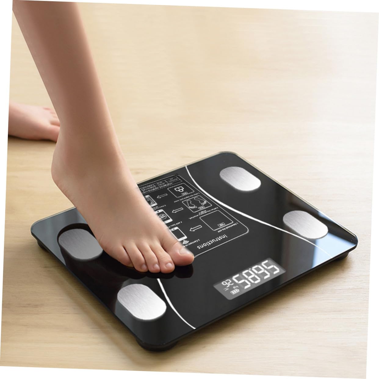 Balance Impédancemètre USB Rechargeable, Affichage Led, 180 Kg