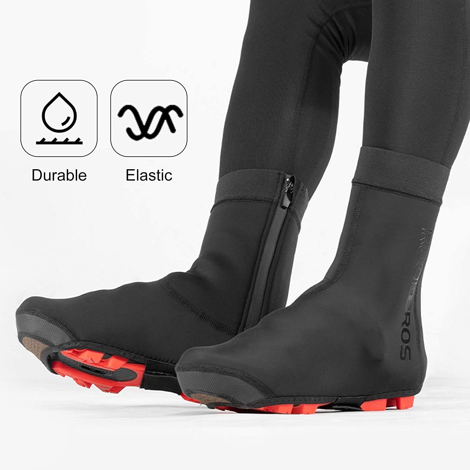 ROCKBROS Wodoodporne Ochraniacze na Buty Rowerowe Damskie Męskie Pokrowce na Buty Rower Szosowy MTB Ochrona Przed Zimnem do Jazdy na Rowerze