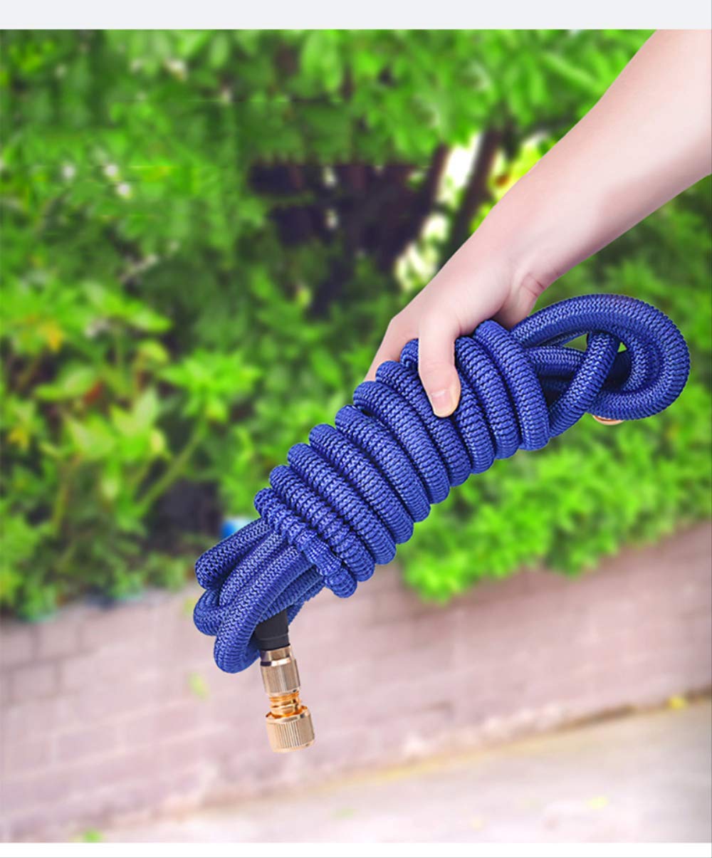 Manguera De Jardín De Látex Doble Manguera Flexible Extensible Riego por Goteo Lavado De Automóviles A Alta Presión Mangueras De Riego Mágicas Tubo Juego De Jardinería 45m Negro