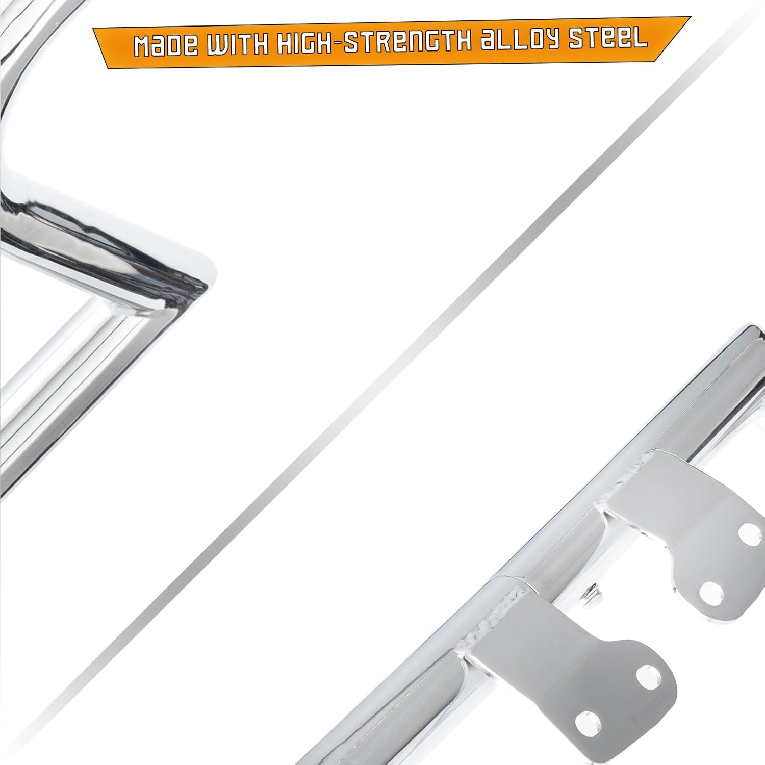 Kinglemc Crash Bar Engine Guard Highway Freeway Bar for Yamaha XV 1600 1700 XV1600 XV1700 RoadStar Wild Star Midnight Silverado Warrior (Chrome)