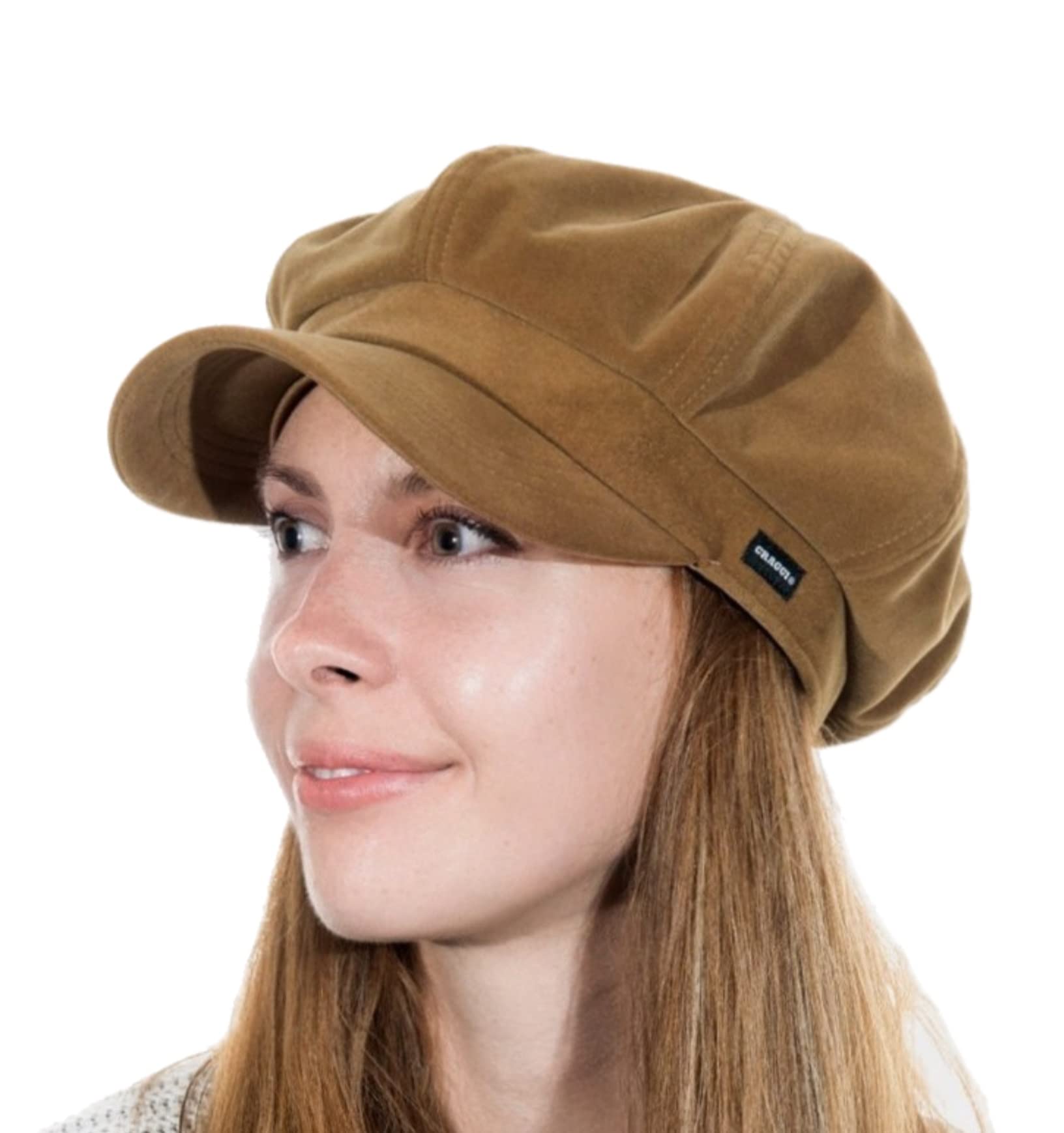 Baker Boy Cap Newsboy Military Cadet Hat in Red Velvet by CRAGGI