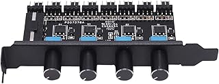 Tbkoly PC 8-kanałowy sterownik koncentratora 4 przyciski regulator prędkości obrotowej do obudowy CPU dysk VGA PWM luneta PCI uchwyt 12 V sterowanie sterowanie sterowanie zasilacz
