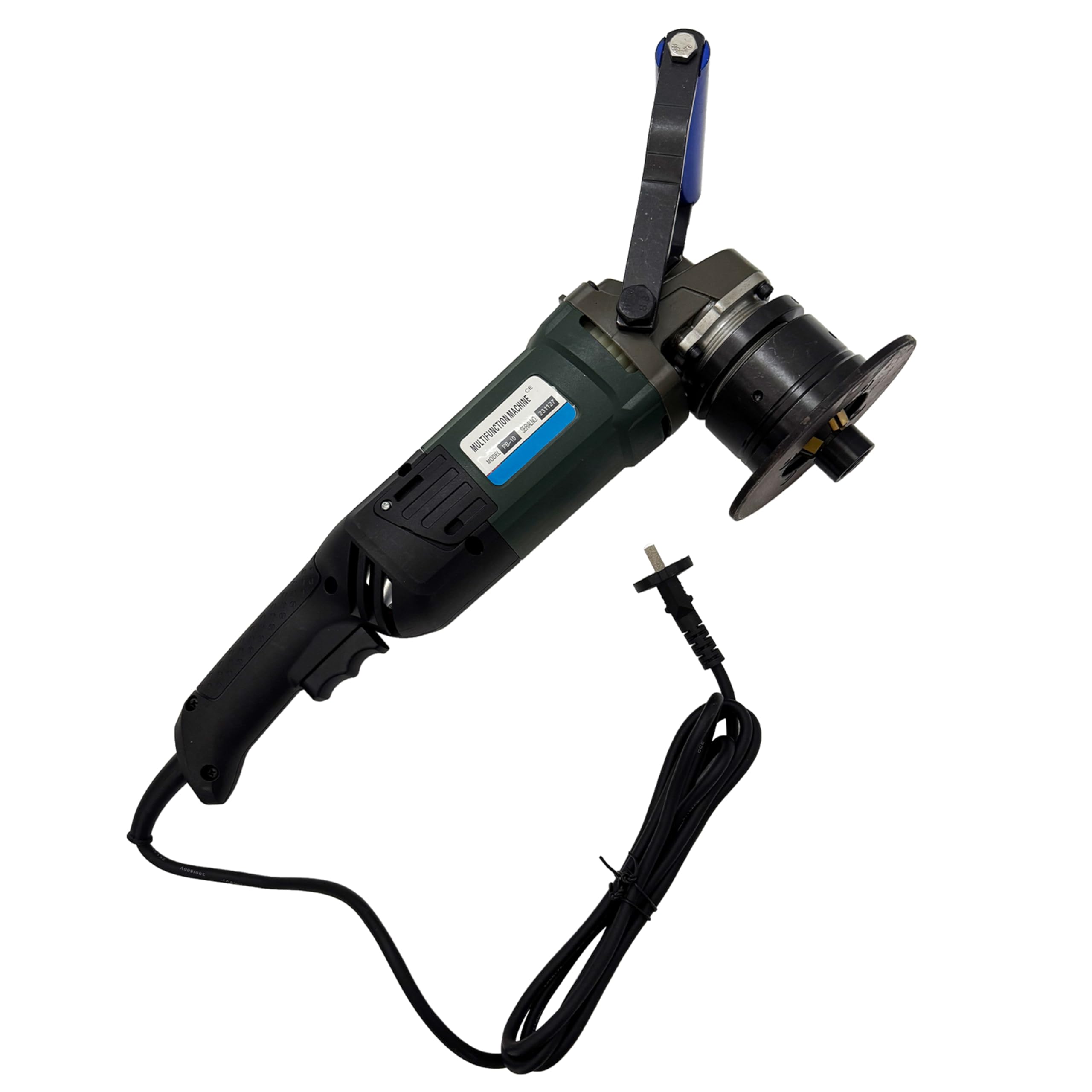 INTBUYING Máquina biseladora curvada de 220-240 V, portátil, multifuncional, biseladora para preparación de placas antes de soldar