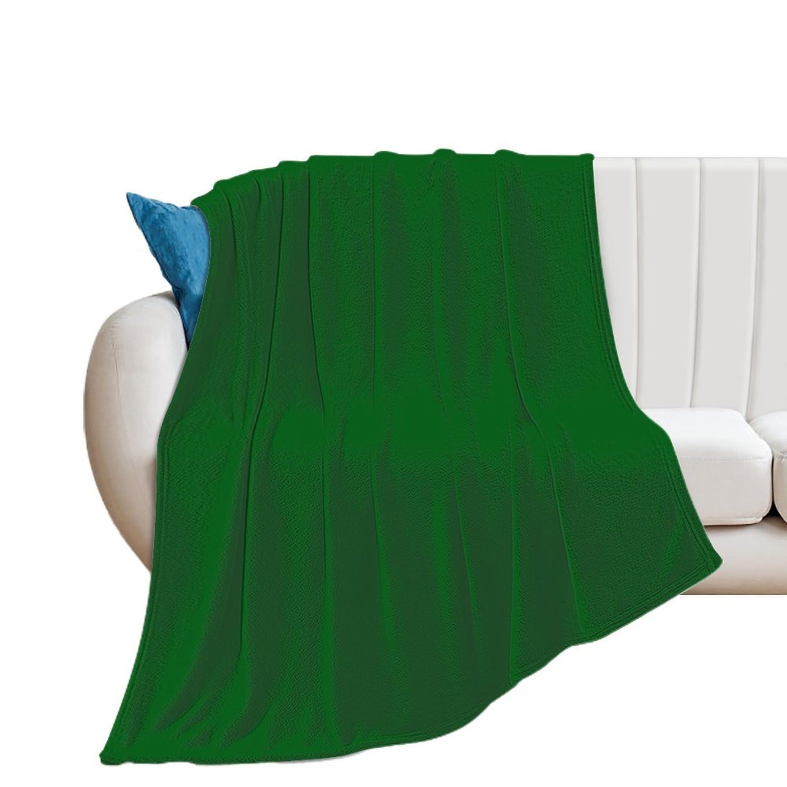 Plaid Doux et Moelleux asbwuo vert pin 127x152 cm pour lit et canapé