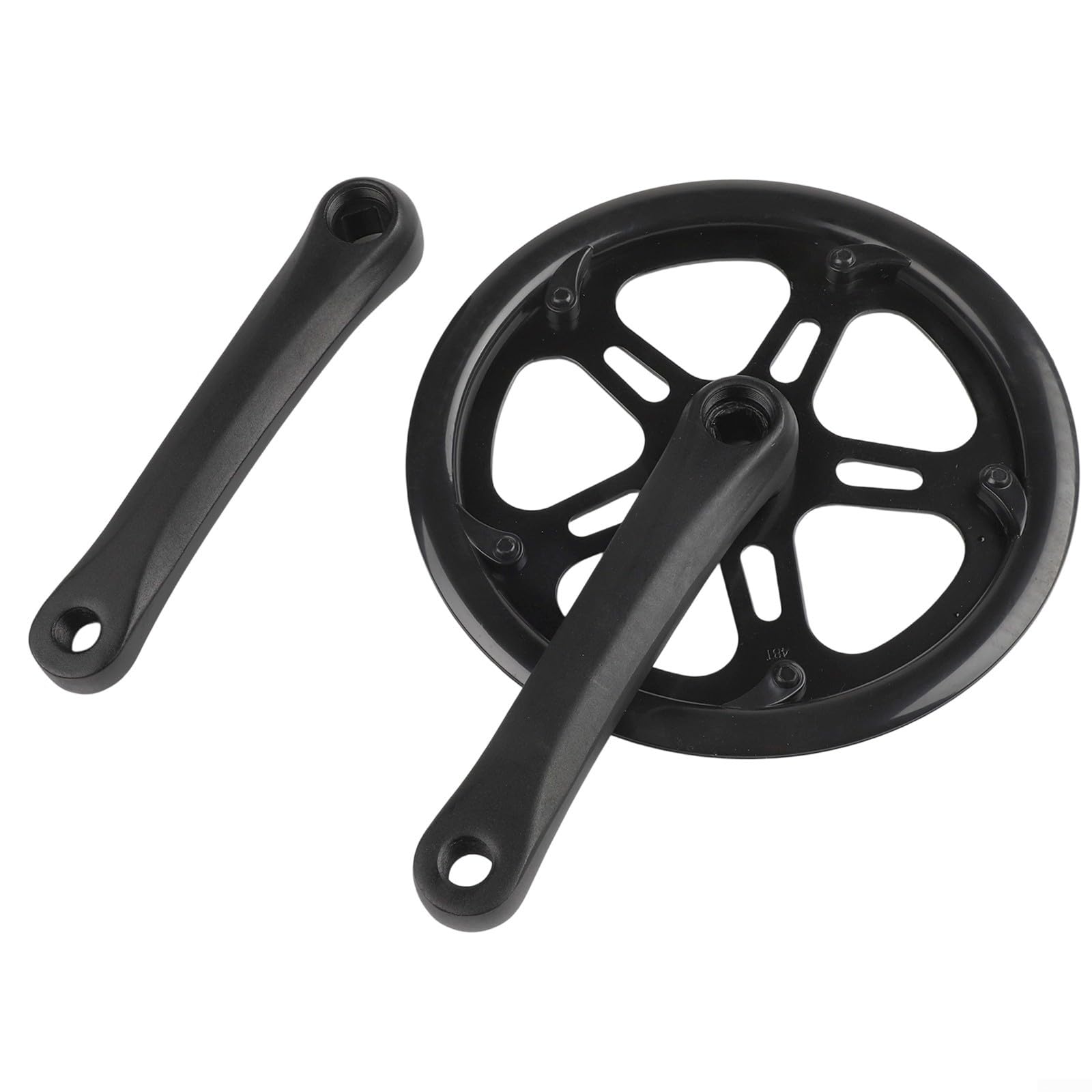 Guarnitura a foro quadrato 48T 165 mm in lega di alluminio per biciclette pieghevoli E-Bike a scatto fisso e telai per biciclette urbane compatte
