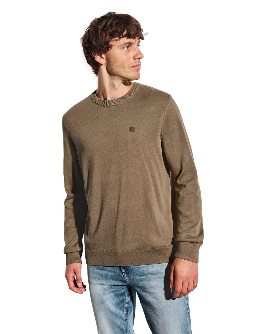 Street One MEN Herren Basic Baumwoll Pullover