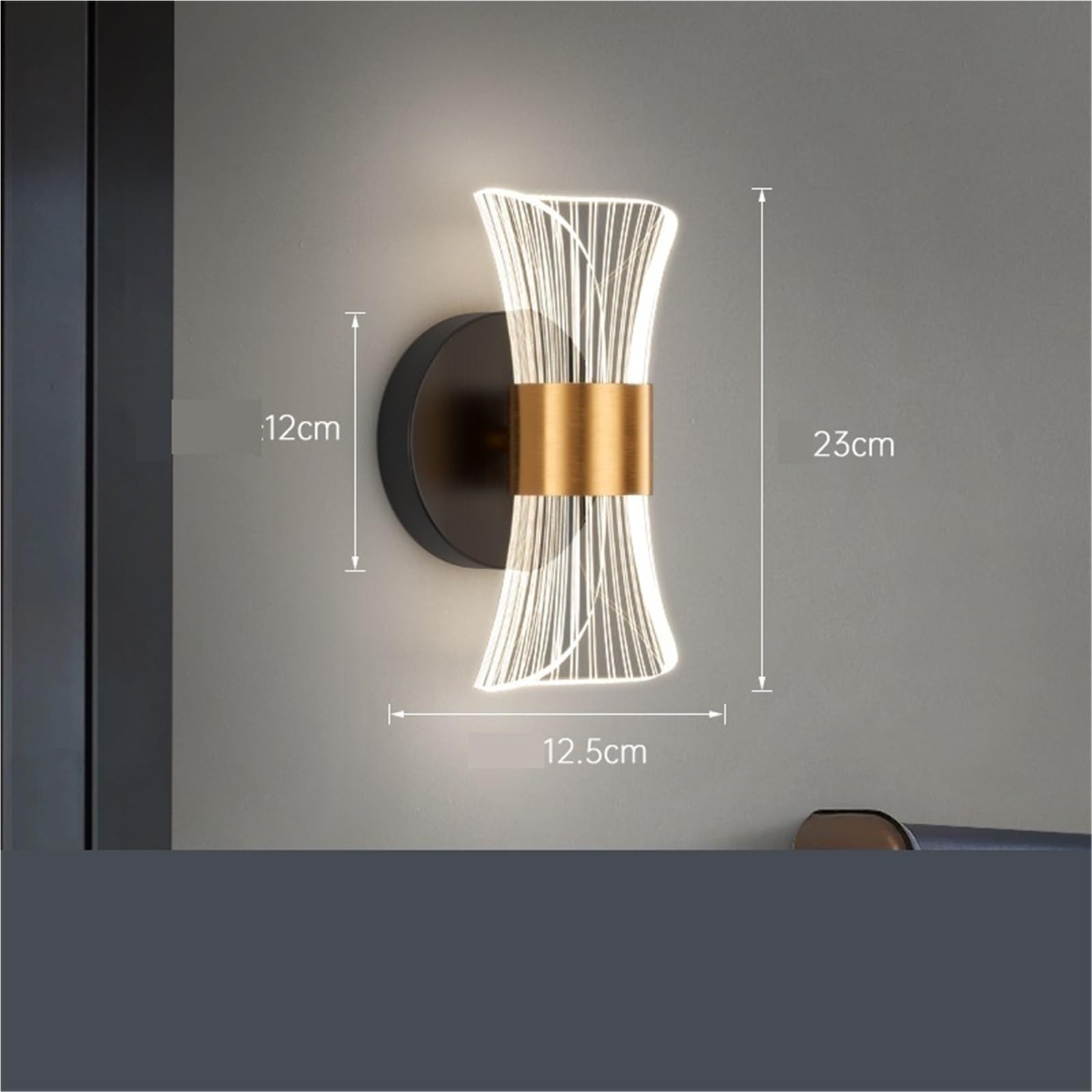 Applique da parete moderna per camera da letto, lampada da comodino, squisita illuminazione per soggiorno, scale, corridoio e ingresso, elegante illuminazione