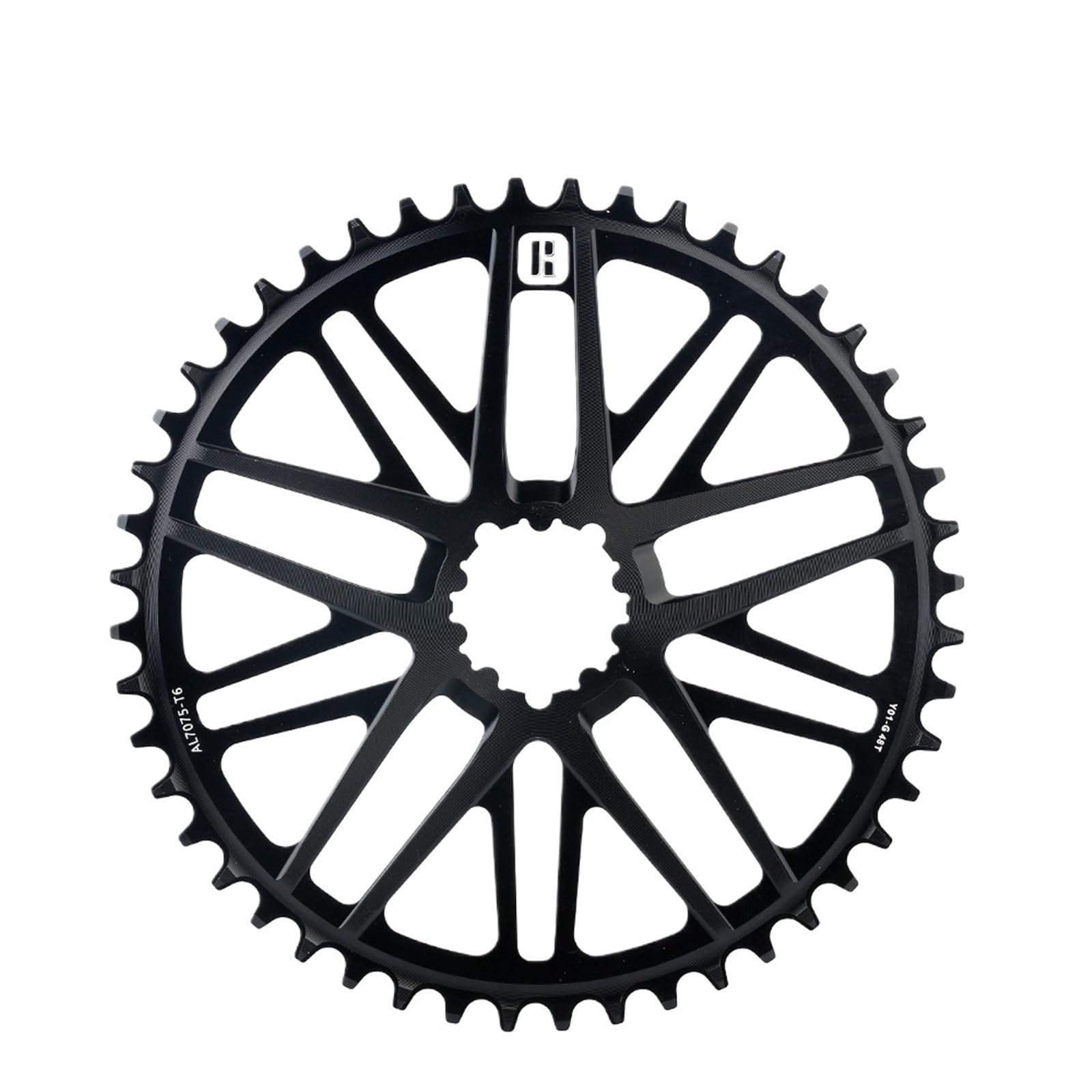 Compatible avec Le pédalier de vélo de Route en Fibre de Carbone RIRO 11/12 Vitesses, Fixation directe 170 mm, Plateaux et manivelles 50-34T, 53-39T et 46-52T / 725 (Disque Unique 48T)