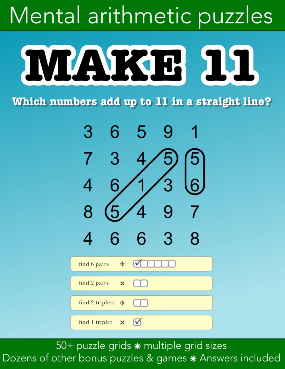 Make 11 mental arithmetic number puzzles and other games: over 50 puzzle grids and dozens of other fun activities: Education resources by Bounce ... & Make 12 mental arithmetic number puzzles)