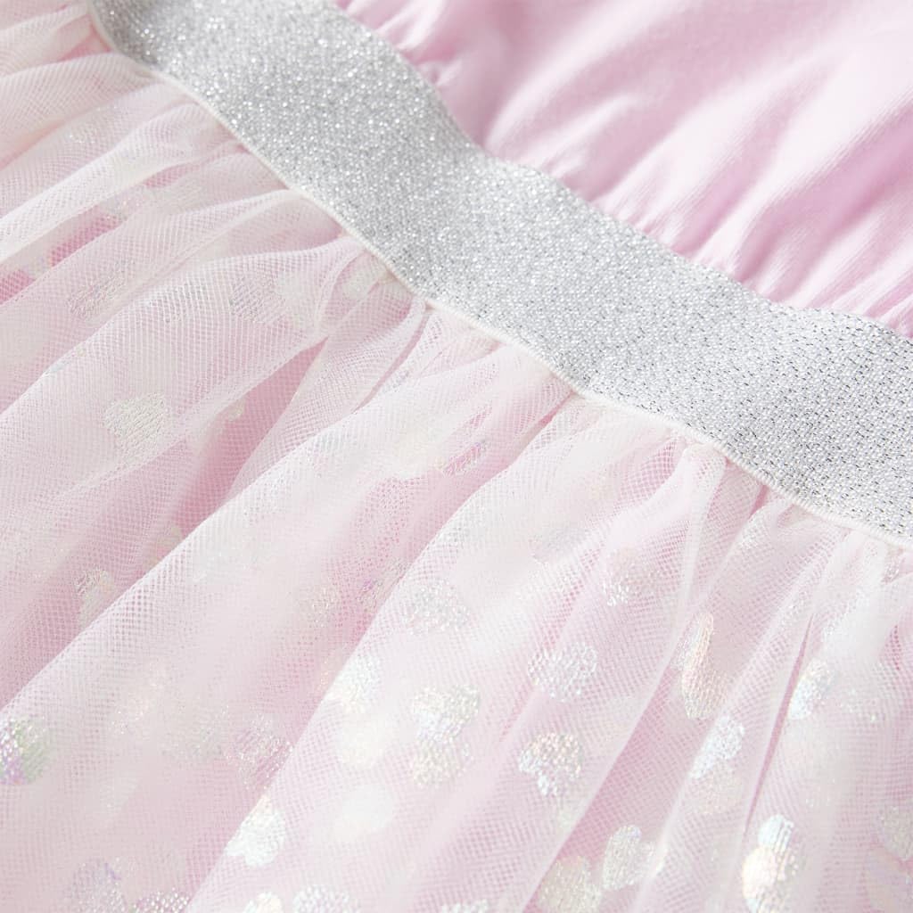 Vestido infantil para niña, color rosa claro, con volantes, falda de tul, algodón, verano, fiesta, diario, cumpleaños, etc