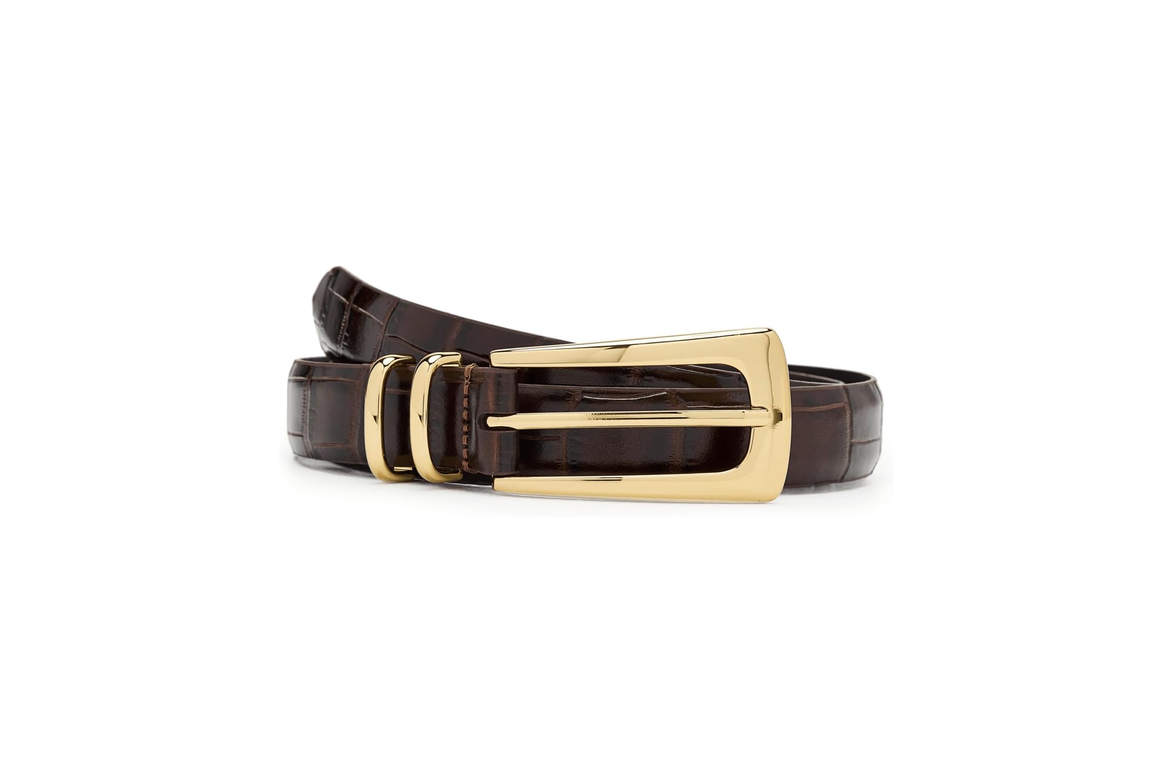 Ремень Madewell Elongated Buckle Belt Croc