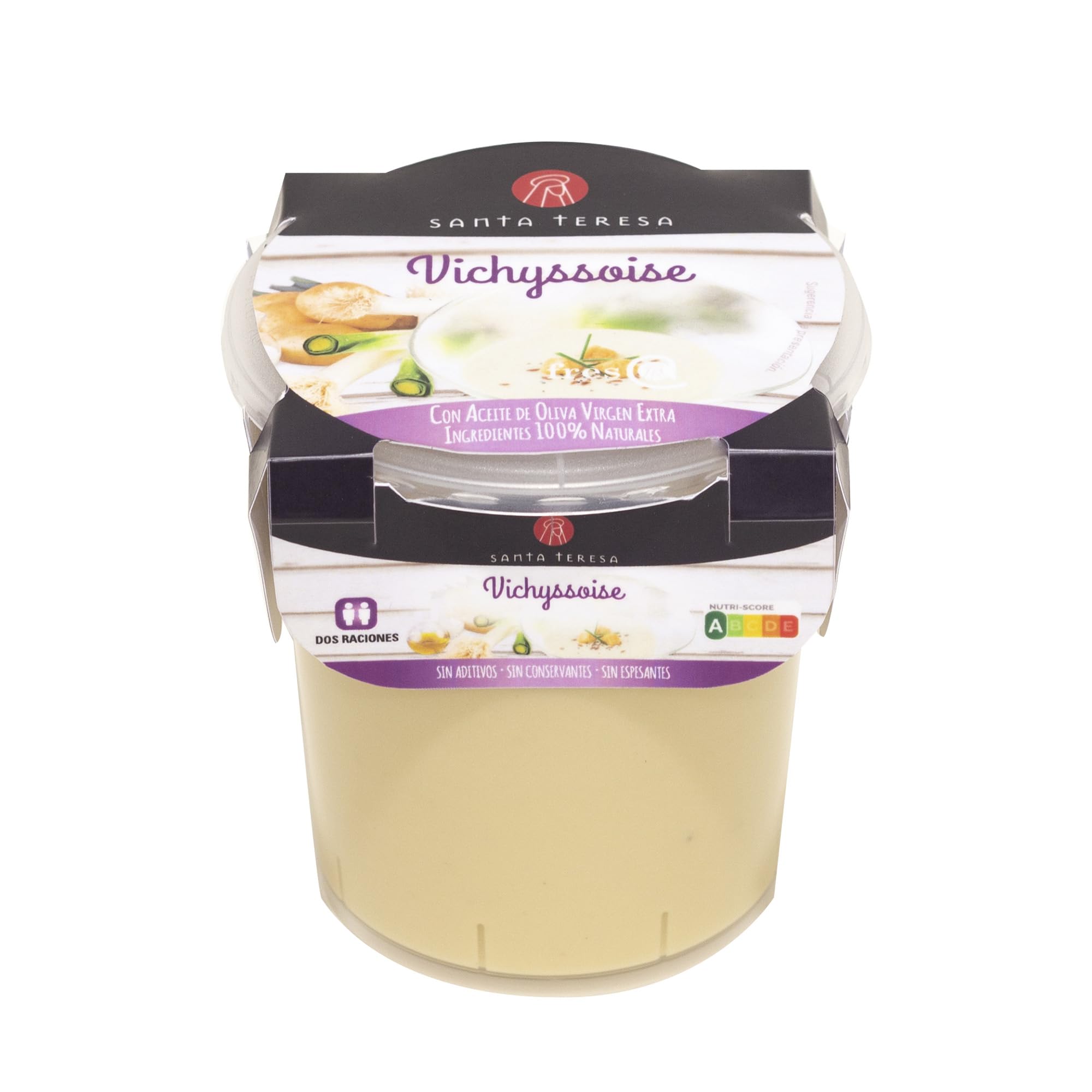 Santa Teresa - Vichyssoise - Elaborada Con Ingredientes Naturales, Sin Conservantes Ni Aditivos - Envase Apto Para Microondas, Calentar Y Listo. 400ml