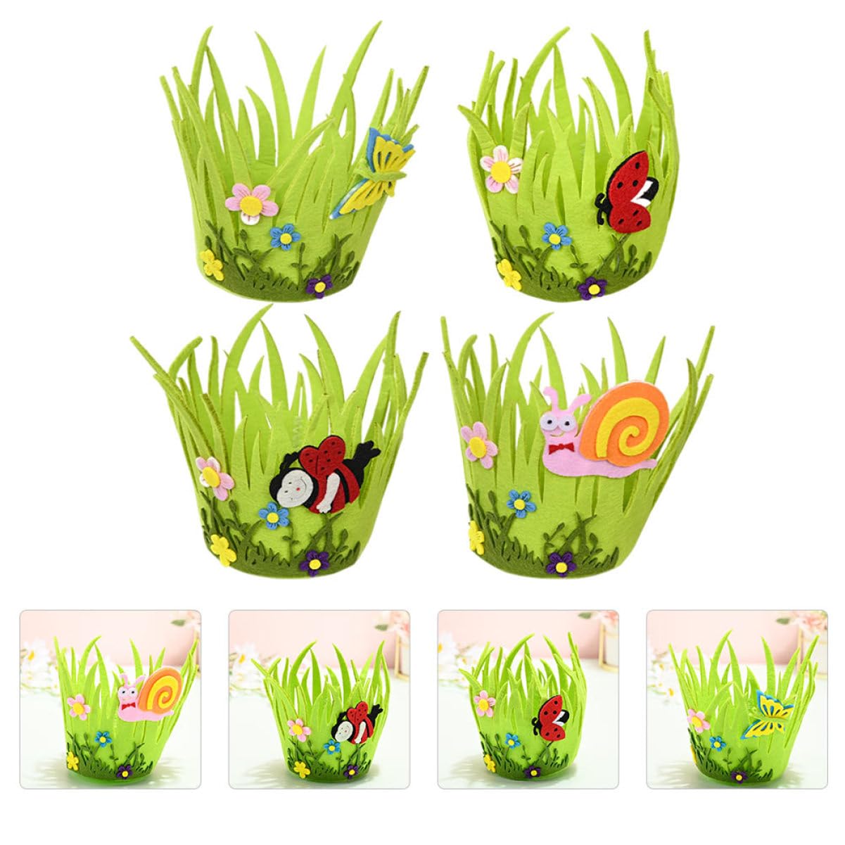 MAGICLULU 3 Set Di Cestini Portaoggetti Per Ciotole Di Caramelle Pasquali Cestini Decorativi Con Design Di Per Decorazioni Pasquali 4 Pezzi * 3
