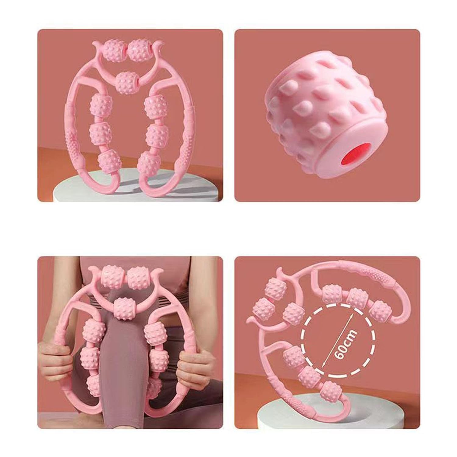 Dreamshop 9 Wheels Muscle Roller Massager, Trigger Point Massager Tool for Fascial Neck Arm Elbow Hand Leg Calf, Ring Leg Clamp Massager Muscle Relaxation Rolling Wheel Dreamshop 9 Wheels Muscle Roller Massager, Trigger Point Massager Tool for Fascial Neck Arm Elbow Hand Leg Calf, Ring Leg Clamp Massager Muscle Relaxation Rolling Wheel