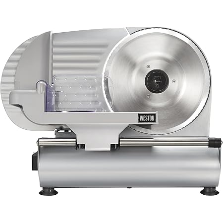 Weston Electric Meat Cutting Machine, Deli & Food Slicer, Adjustable Slice Thickness, Non-Slip Suction Feet, Removable 9" Stainless Steel Blade, Easy to Clean