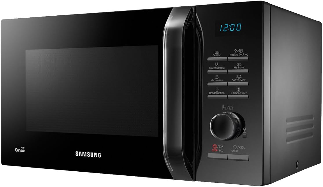 Samsung MS23H3125AK Solo Microwave, 800W, 23 Litre, Black [Energy Class A]