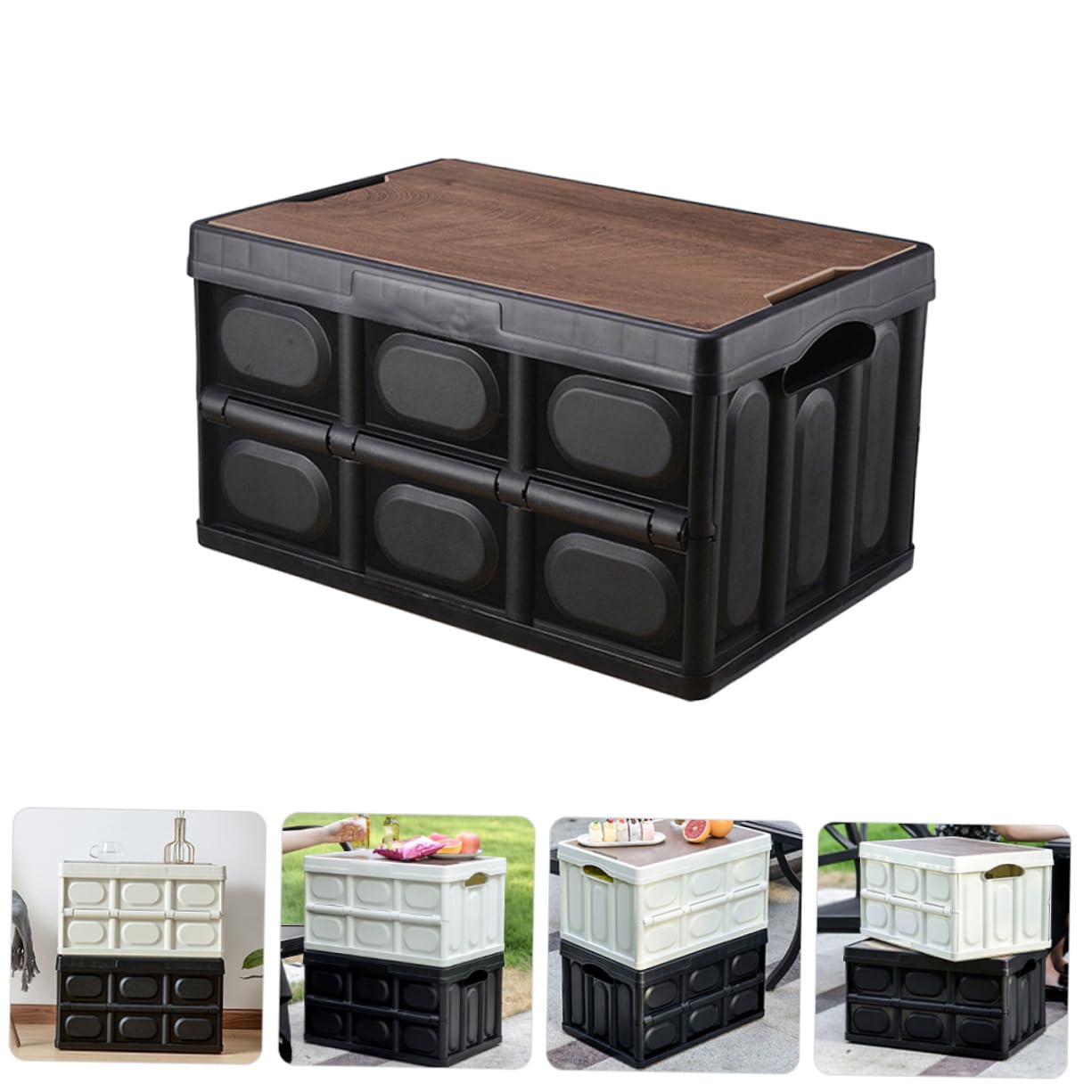 SOLUSTRE Klappbare Aufbewahrungsbox mit Deckel Vielseitige Spielzeug und Kleiderbox für Lagerung von Bettwäsche Decken und Kleidung Kompaktes Camping-organizer-system