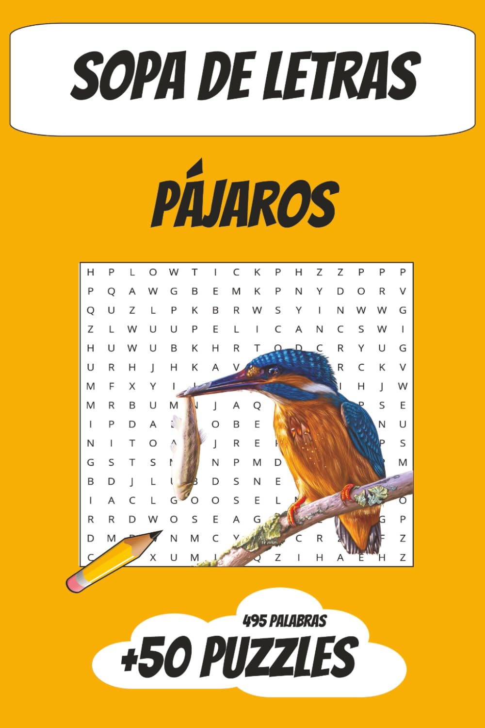 Aves - Sopa de letras: Sopa de palabras sobre pájaros, ecología aviar y mucho más | 15 x 23 cm | fácil de leer | 110 páginas con más de 50 puzzles para viajar y relajarse