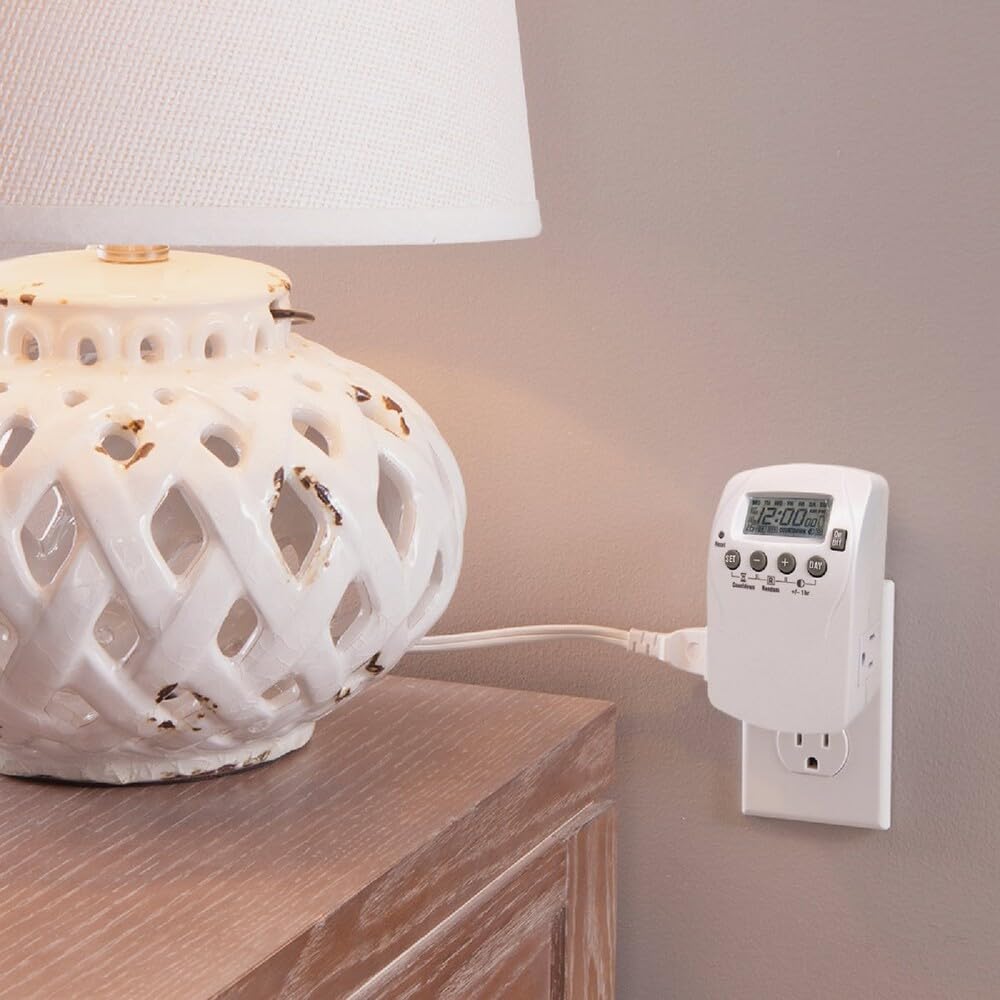 Prime Wire & Cable TNDHD002 Digitaler Timer mit 2 Ausgängen, 7 Tage, 16 Einstellungen