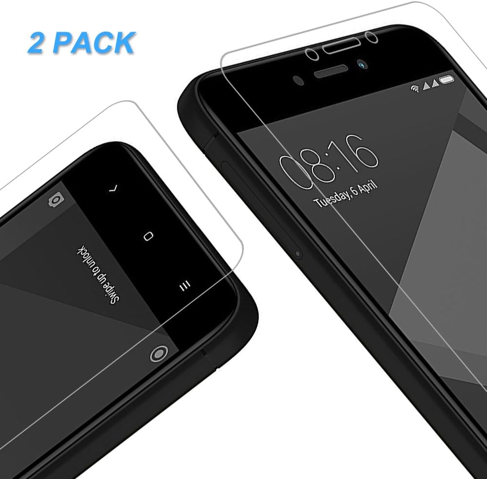 Vkaiy Xiaomi Redmi 4X Tempered Glass Screen Protector, [2 pieces] Ultra Clear Glass 9H Hardness 3D Touch Compatible Anti-scratch, Anti-oil, Anti-bubbles for Xiaomi Redmi 4X