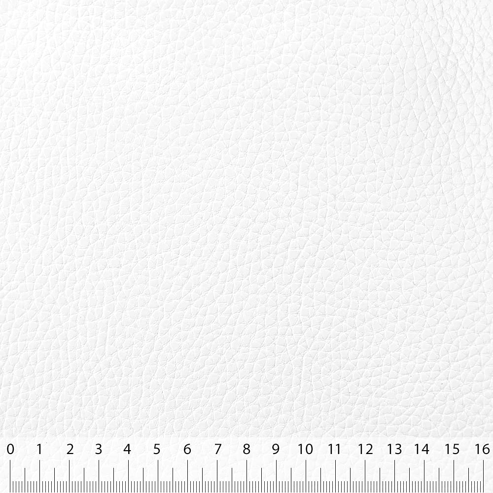 DESHOME Bufalo 10 Meter - Kunstleder meterware Wasserabweisend Anti-Cracking - Stoff Meterware für Sofakissen, Möbelstücke, Stühle Beziehen, Taschen Weiss