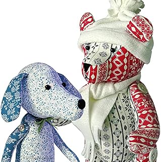 My Fabric Heaven Two Discounted Sewing PATTERNS Independent Design. Dainty Dachshund Sausage Dog Keepsake & Jingle Christmas Memory Teddy Bear with Easy Photo Tutorial Style Instructions. Free Post