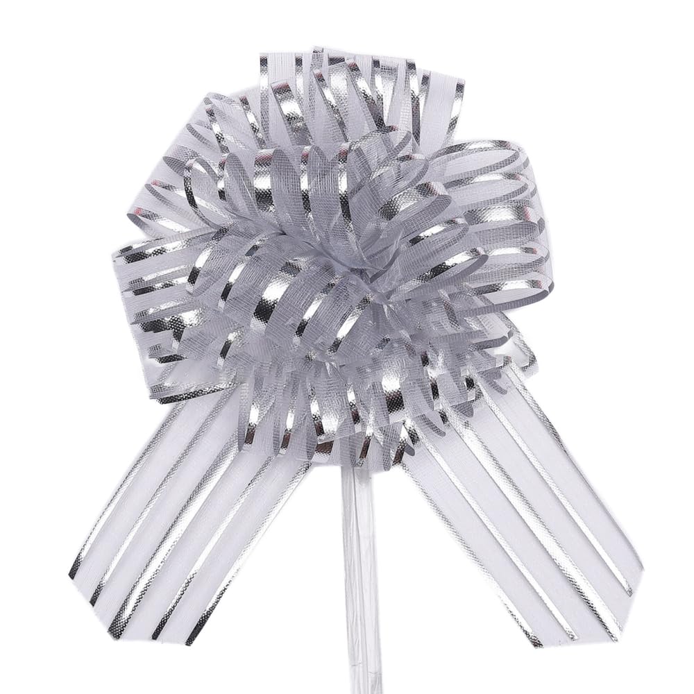 50 sztuk kokardek prezentowych, duża kokarda, prezent Pull Bow z wstążką prezentową, kokardka dekoracyjna do majsterkowania, dekoracja samochodu, na wesele, imprezę, kokardkę prezentową,