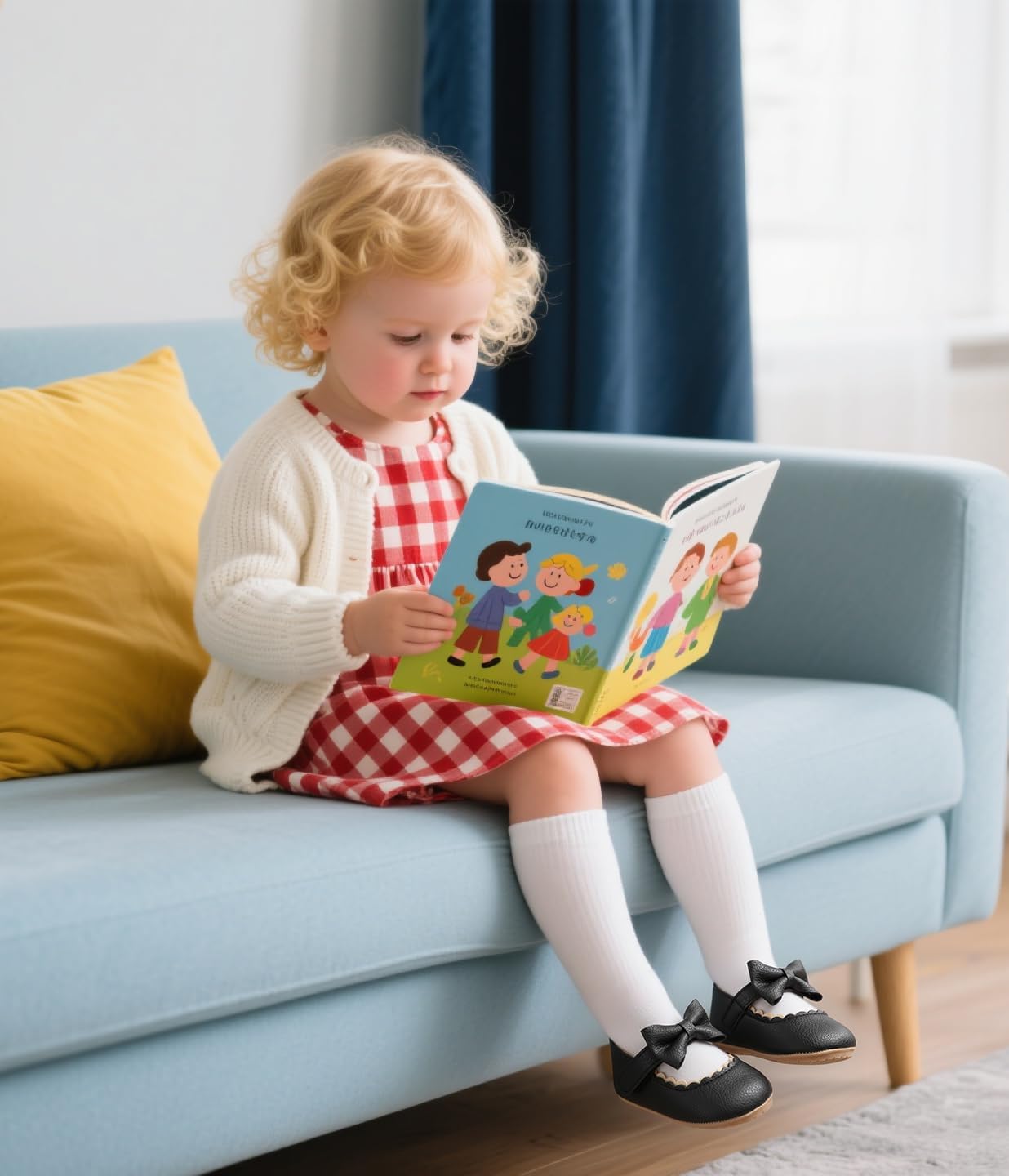 HsdsBebe Infant Baby Girls Mary Jane Flats Bow Non-Slip Soft Sole Princess Toddler First Walkers Sneaker Wedding Dress Shoes - Image 2