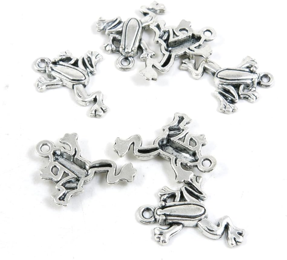 Antique Silver Tone Jewelry Making Charms Pendant Findings Craft Supplies Bulk Lots Arts V3LX9 Frog Prince