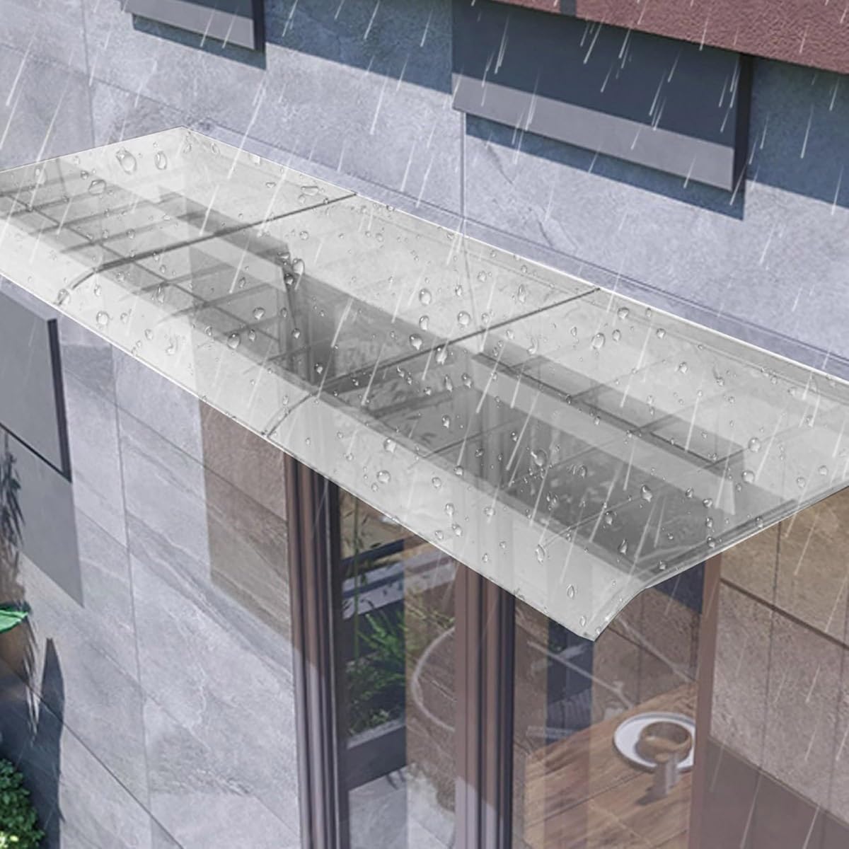 Cubierta transparente de policarbonato – 16 x 16 pulgadas para exteriores, refugio de lluvia y sol para patio, porche y terraza, protección UV y resistencia a la intemperie para todas las estaciones