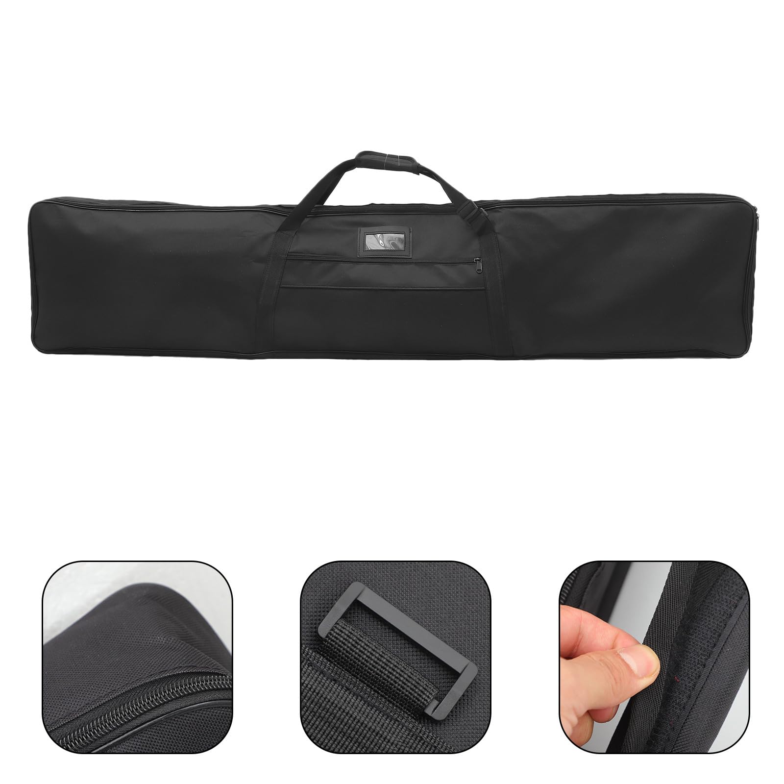 DECHOUS Bolsa de Lona Negra para Recurvada Gran Capacidad, Diseño Interior con Correa para Mantener el Equipo, Cómoda para Uso en Exteriores