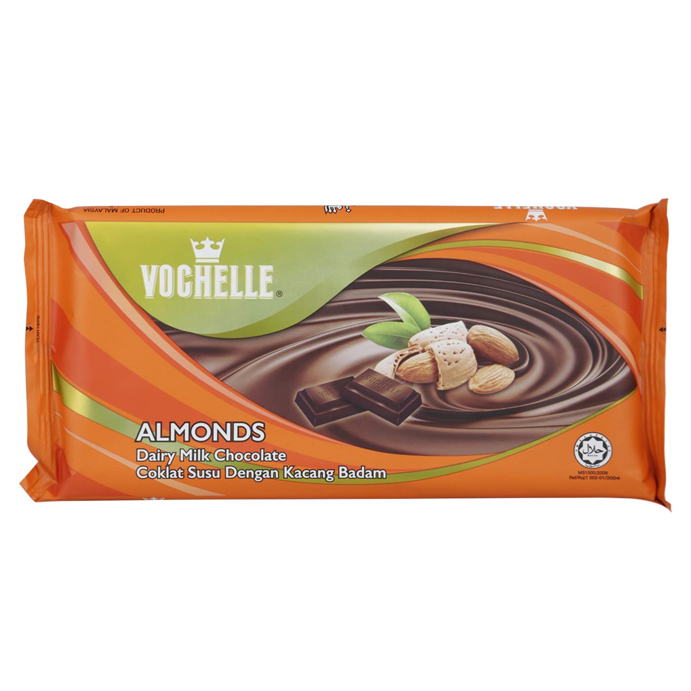 Vochelle Block Almond Dairy Milk Chocolate, 175 G