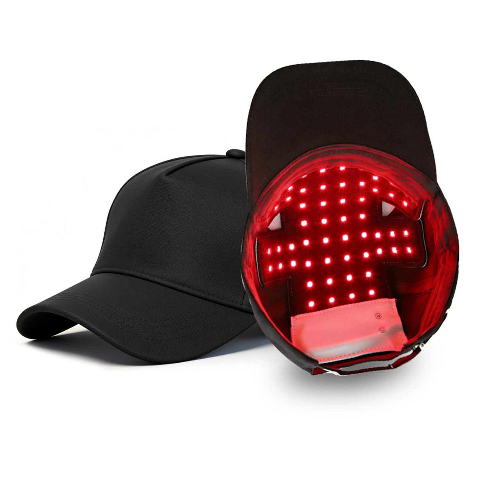 GOURIXIN Cappello Terapia Luce Rossa, 56 LEDs 450nm 660nm 850nm Infrarossi Casco Laser Crescita dei Capelli, 4 Livelli, Timer, Stimola la ricrescita e allevia Il Dolore, per Uomini e Donne