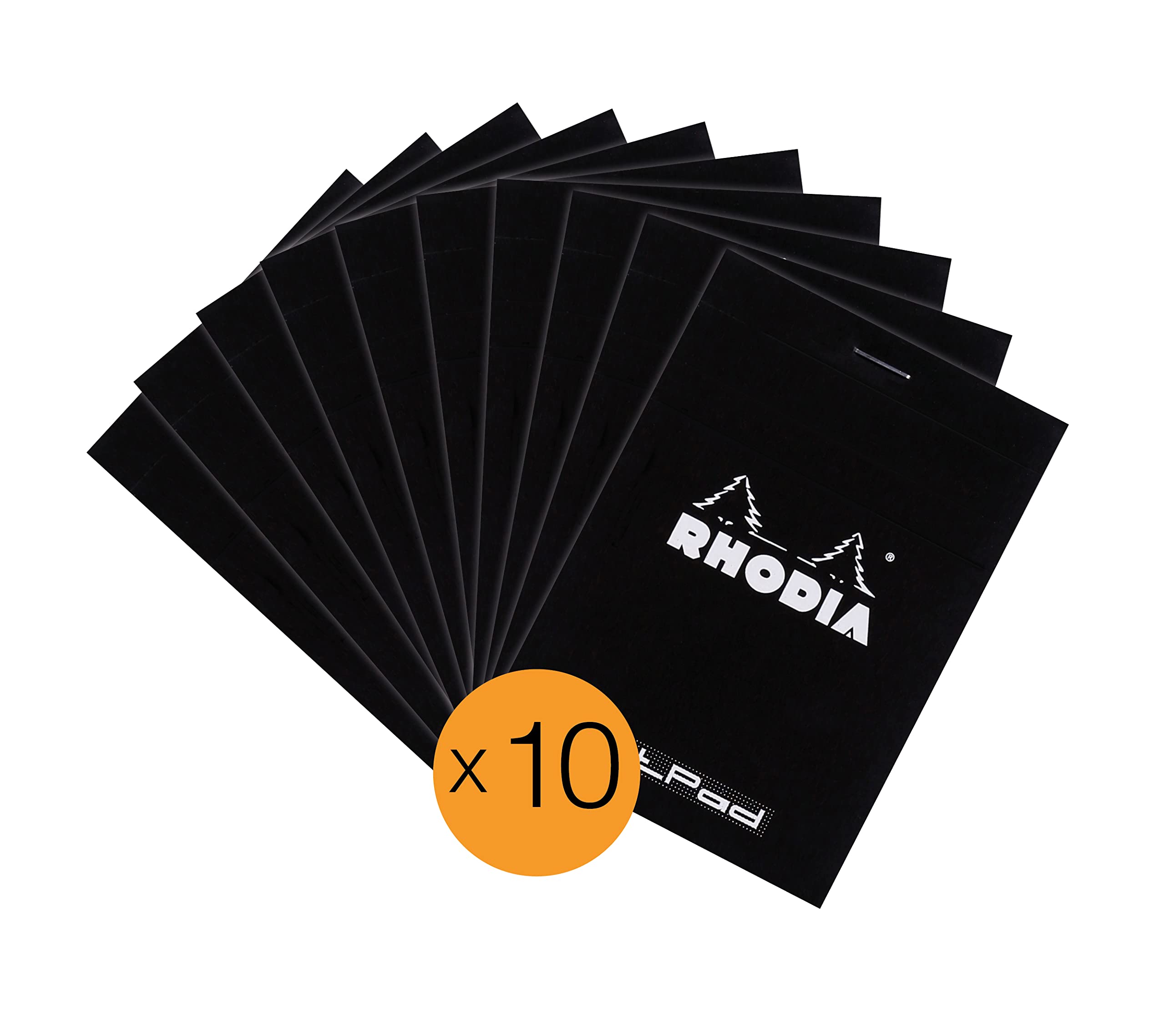 RHODIA 12559C - Bloc-Notes Agrafé Dotpad N°12 Black - 8,5x12 cm