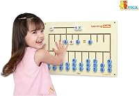 Viga Toys Fali Matematikai Játék - Fa Oktató Táblajáték Gyerekeknek 3-8 Éves Korig - Számolást Fejlesztő Színes Készségfejlesztő Eszköz 2