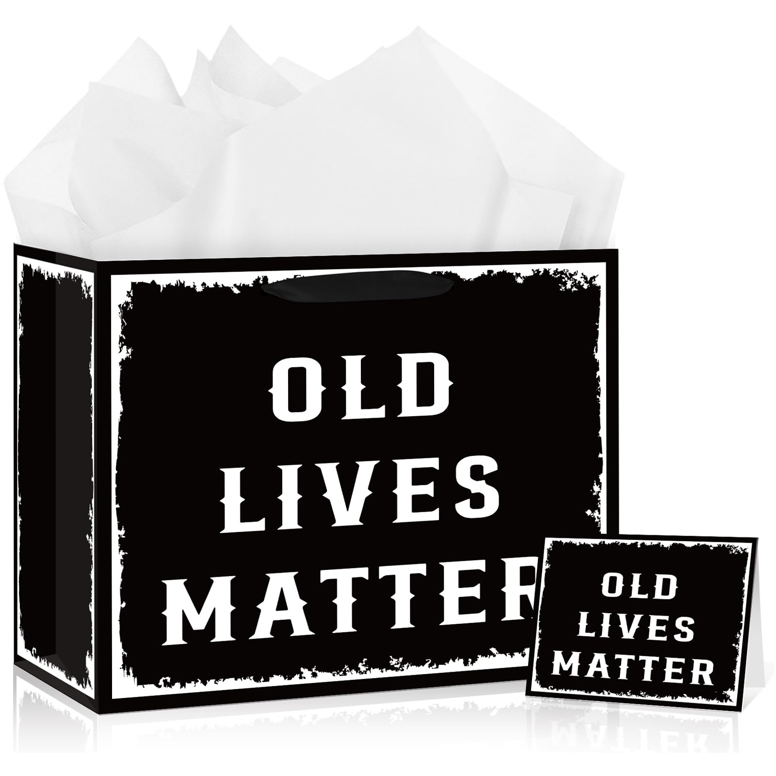 Bolsa de regalo Black Old Lives Matter LUUFILx textil lavable para empaque resistente 8