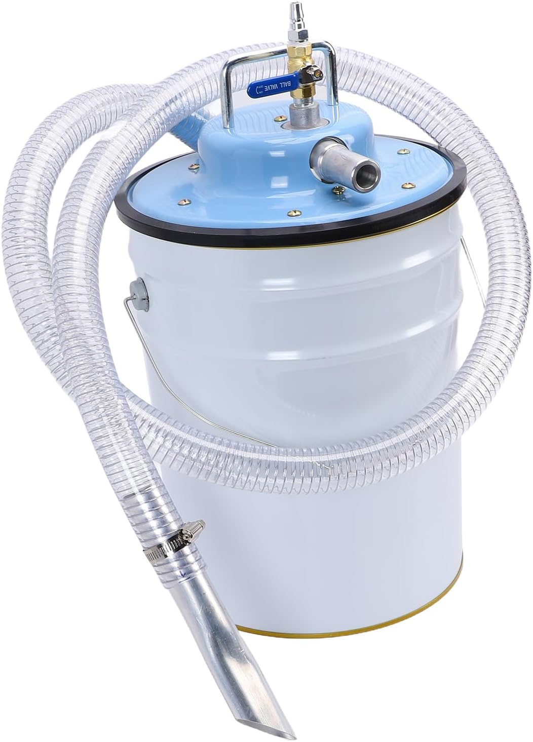 20L Pneumatic Industrial Vacuum Cleaner, Wet Dry Suction Device with Compressed, Metal Debris Recovery Tool for Iron Filling Oil Sawdust, Workshop Factory Car Cleaning