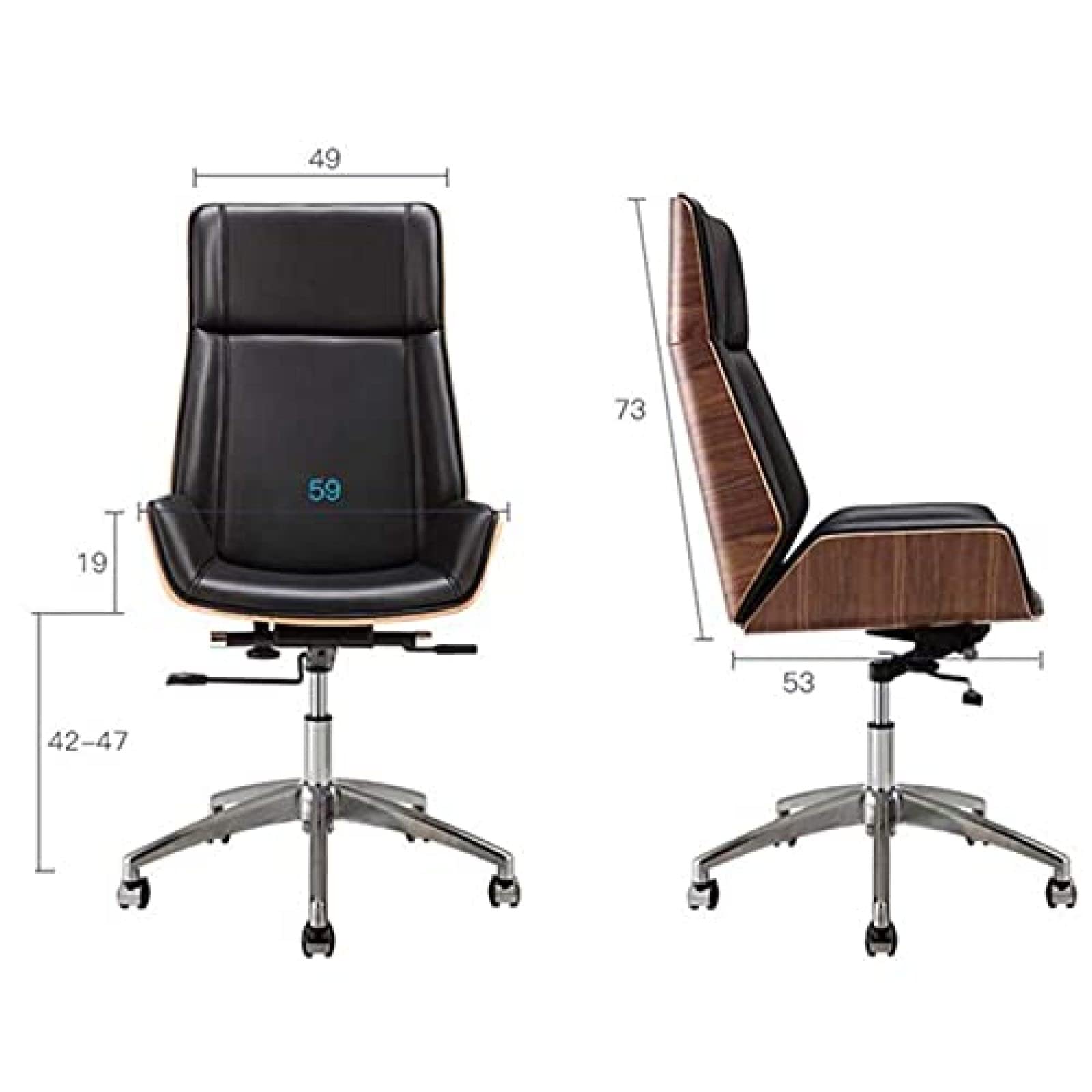 Bentwood chair ① Cadeira giratória de computador de escritório com encosto alto