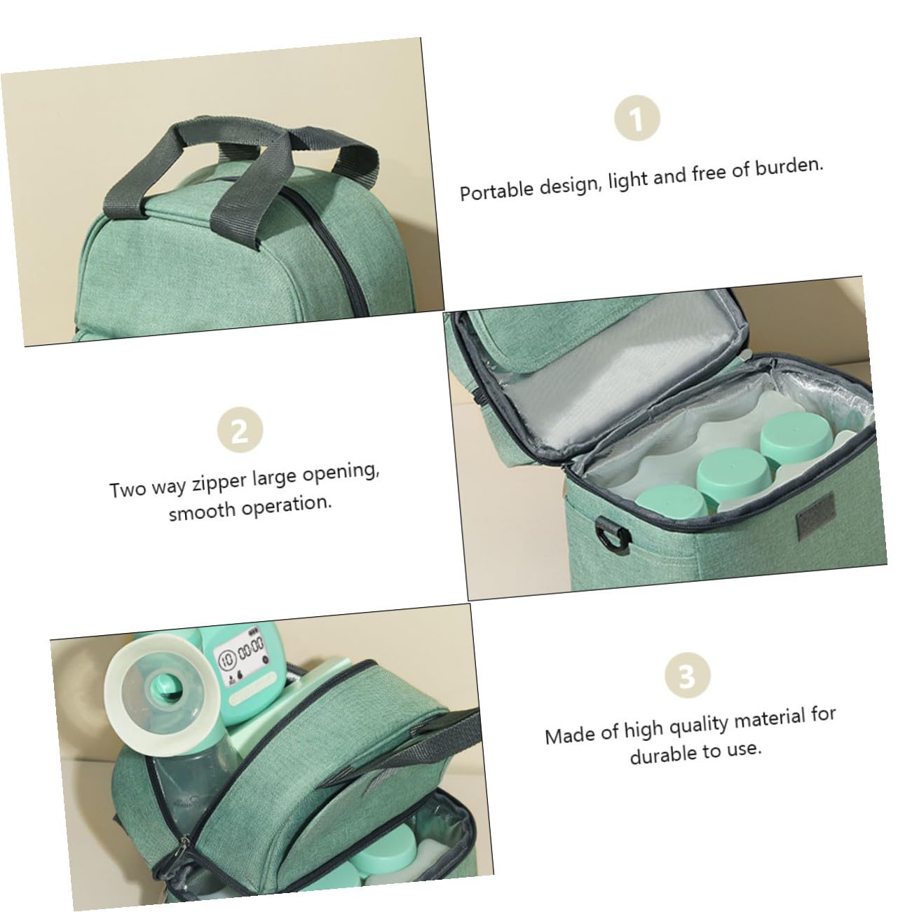 Bolsa para Mantener la Leche Materna de Doble Capa Verde