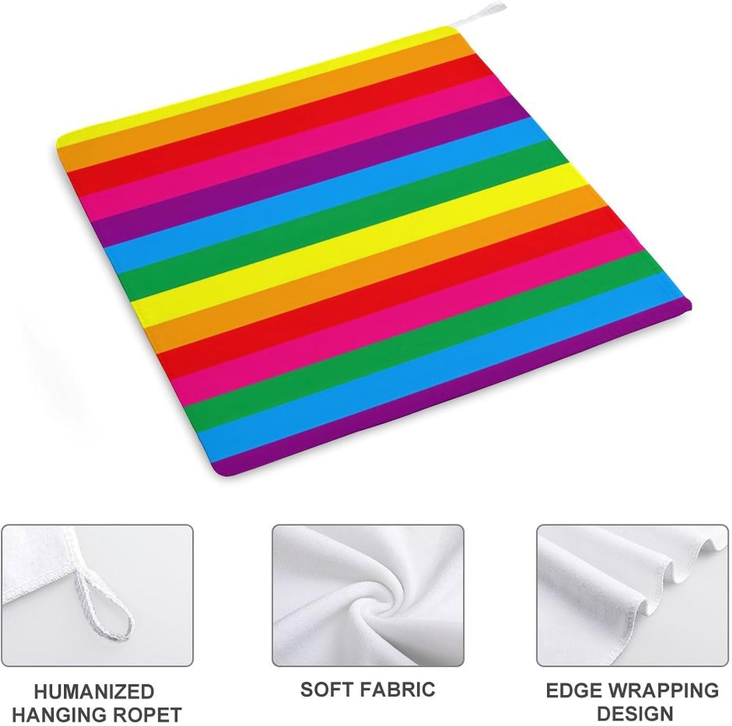 LGBT Rainbow Transgender Flag Hand Towels for Bathroom Kitchen Towels Small Towel Handkerchiefs with Hanging Loop 4PCS