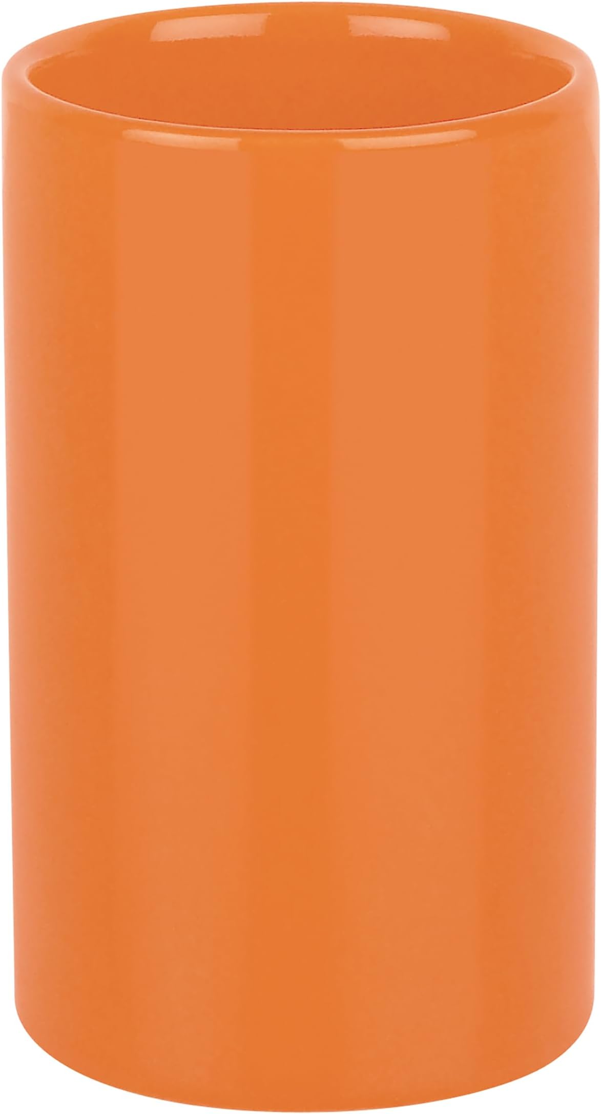 Spirella Tube Stoneware Tooth Mug, Orange