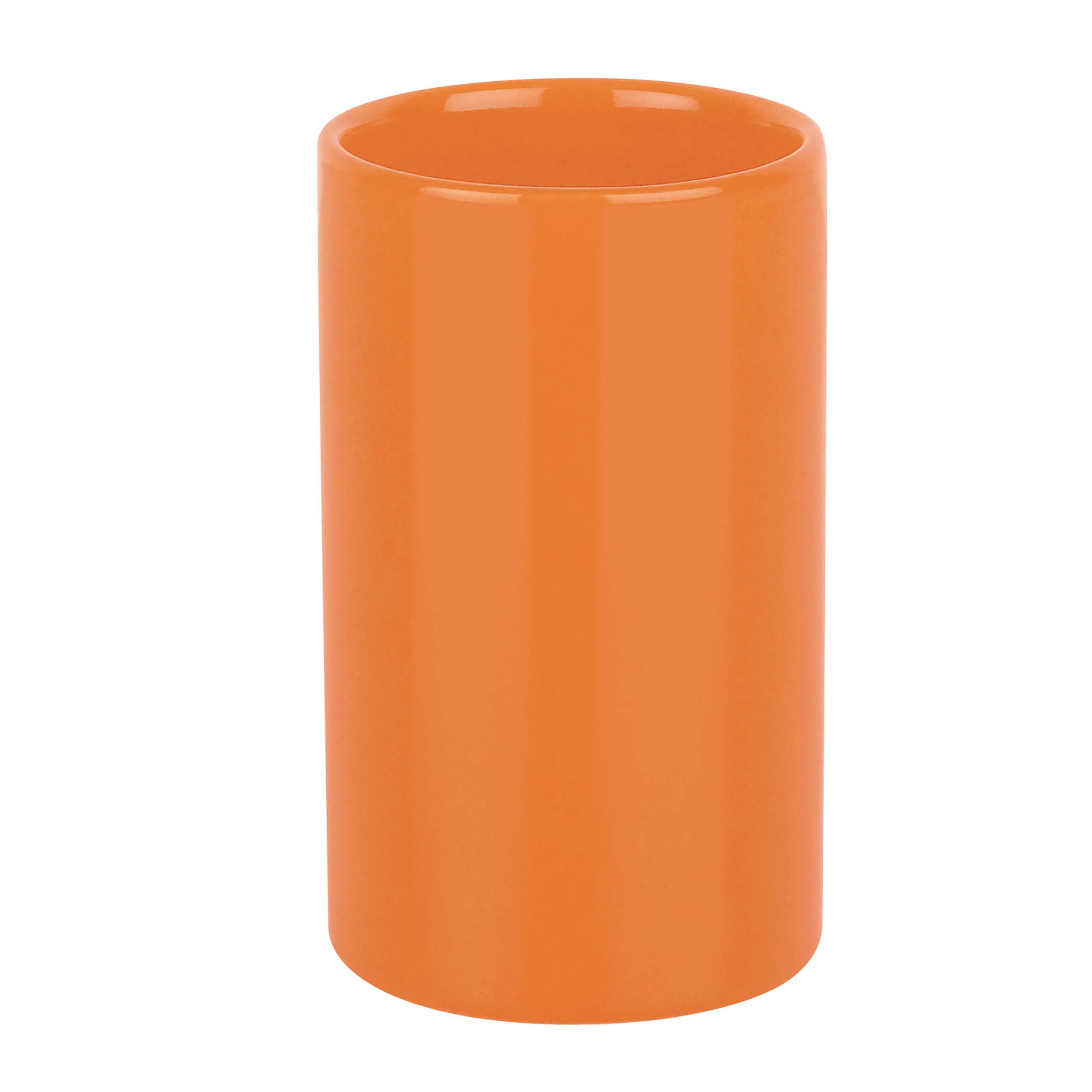 Spirella Tube Stoneware Tooth Mug, Orange