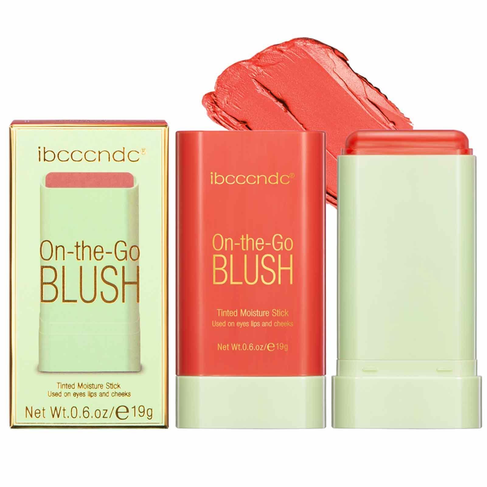 Colorete En Barra En Crema, Colorete En Barra Mate Natural, Colorete En Barra En Crema Multifunción Resistente Al Agua, Rubor Humectante Con Tinte Mejillas Mate Para Un Brillo Natural