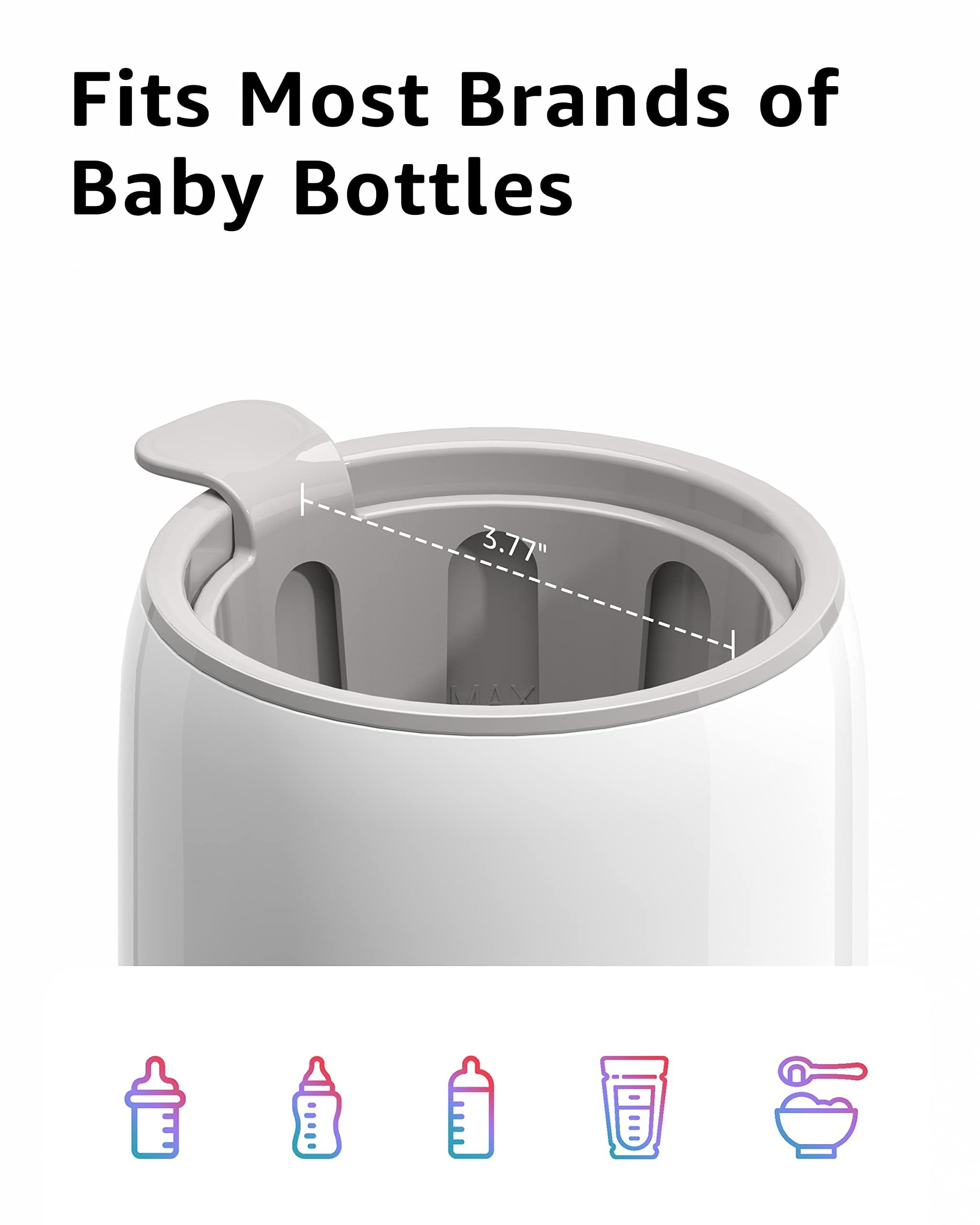 Flaschenwärmer Baby, GROWNSY 6-in-1 Elektrischer Flaschenwärmer für Muttermilch oder Milchnahrung mit Intelligenter Temperaturregelung und Automatischer Abschaltung