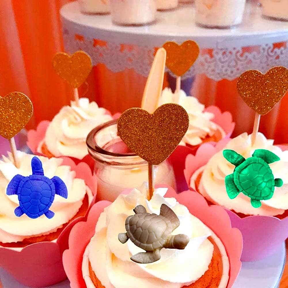 Marine Theme Cake Fondant Silicone Mold Seashell Sea Turtle Chocolate Molds 4PCS