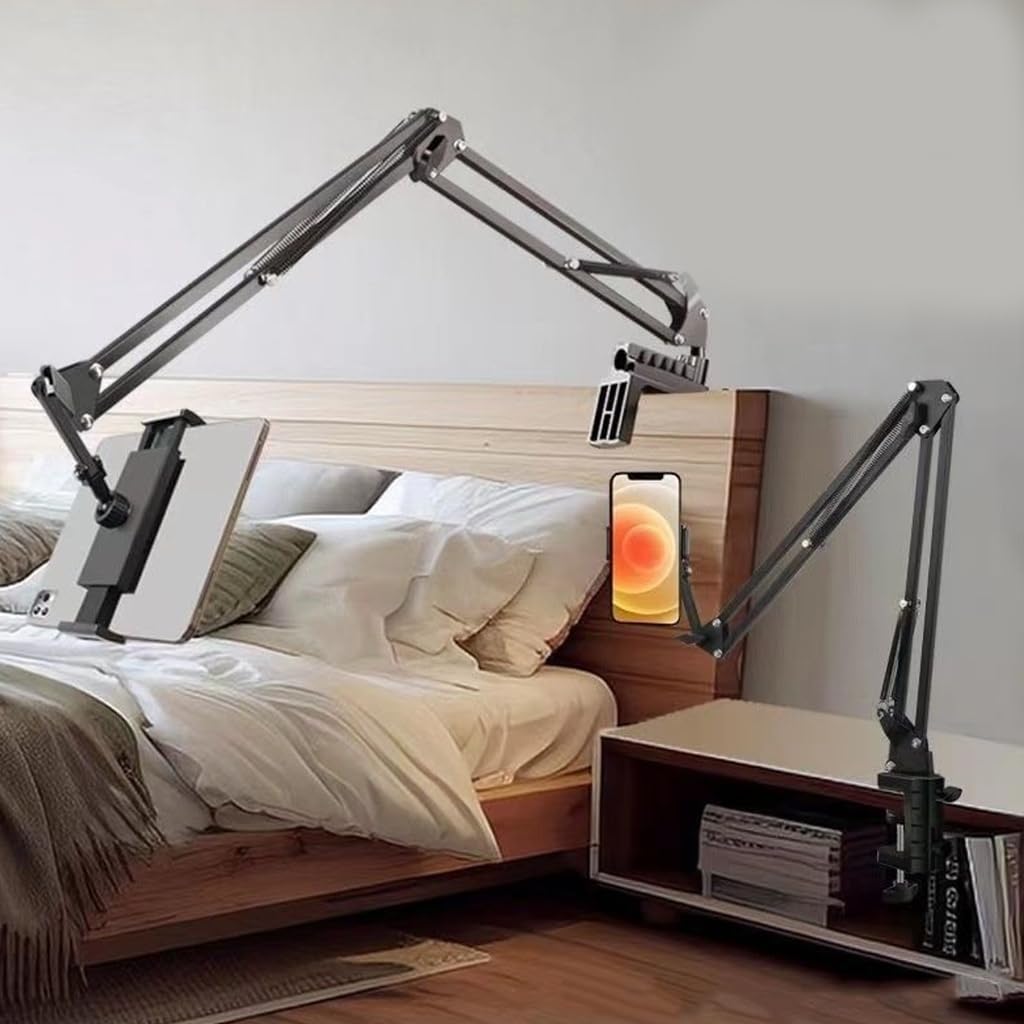 Phone Holder 360 Degree Rotating Foldable Lazy Bracket for Phone Tablet Support Stand for Tabletop Bed Adjustable Holder