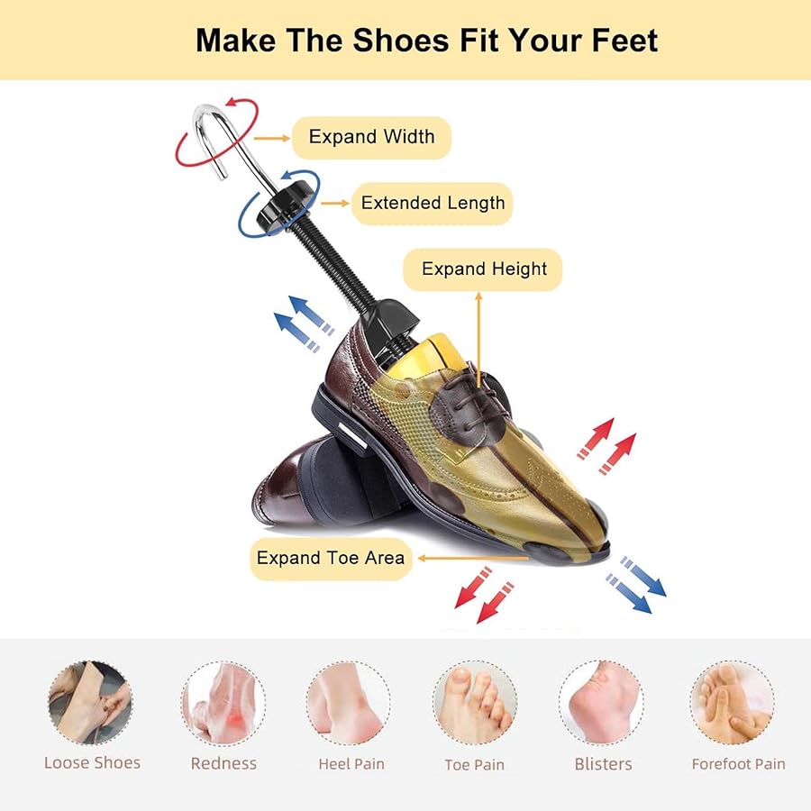 Tigcent Tendiscarpe Regolabile - Allunga Larghezza E Lunghezza, Con Calzascarpe, Per Donne E Uomini - Foto 7