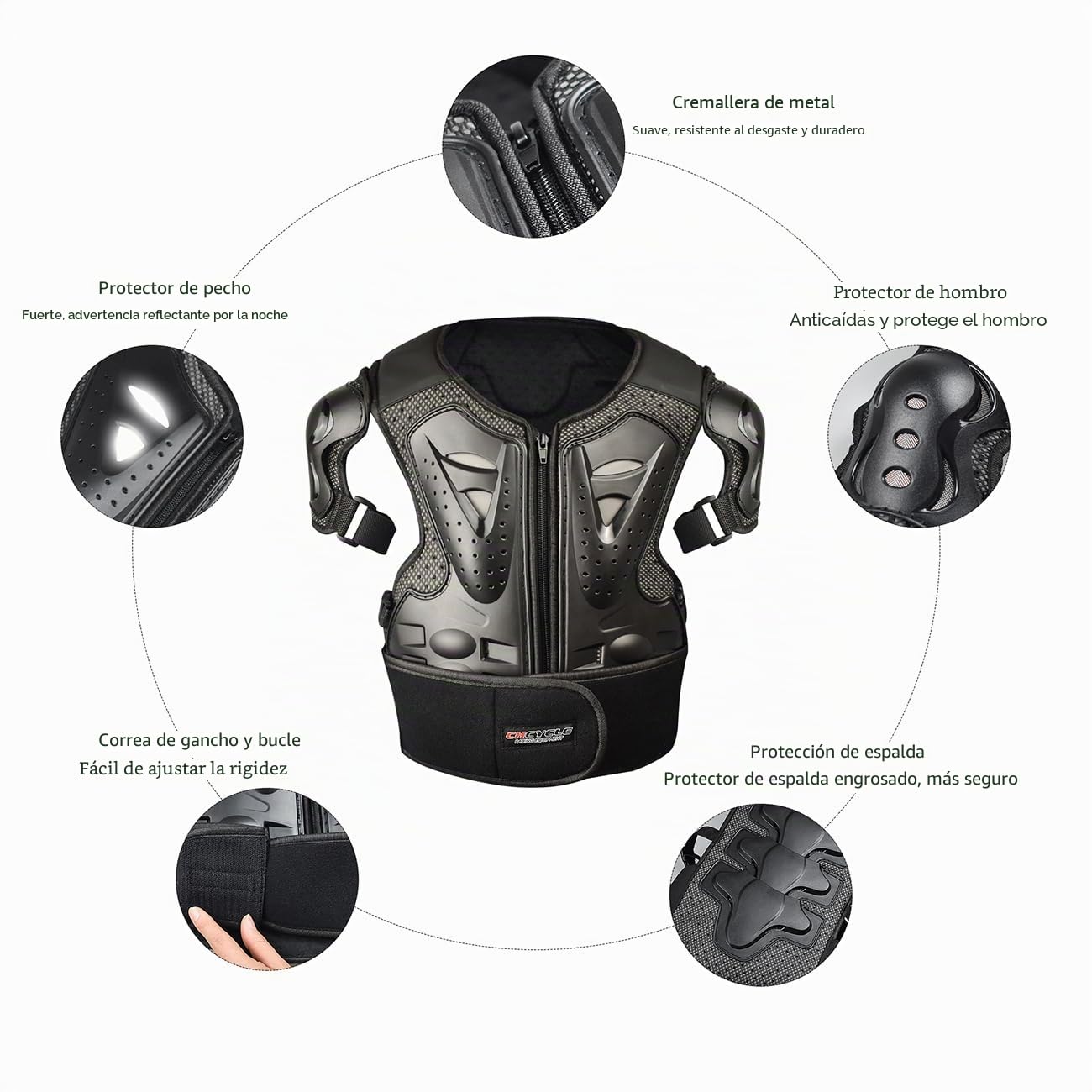 Niños Dirt Bike Gear Moto equitación protección Motocross armadura traje pecho y espalda rodilla codo protectores para ciclismo